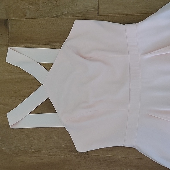 Lulus Forevermore Soft Pink Skater Dress Medium High Neck - Picture 4 of 10